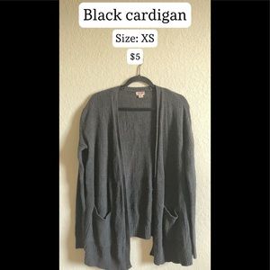 Black cardigan